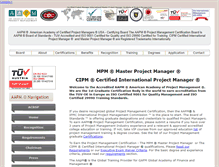 Tablet Screenshot of certifiedprojectmanager.org